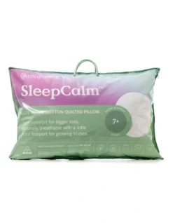 SleepCalm Kids Wool Cotton Quilted Pillow 7 White