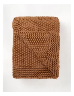 Norwood Knitted Throw 130x180 Cm In Brown