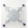 Heritage Korella Roman Medallion Print Chenille Cushion 50x50cm In Blue 1 Heritage Korella Roman Medallion Print Chenille Cushion 50x50cm In Blue -Home Bedding Shop 915040810 1 720x928