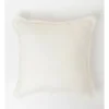 Boardwalk Linen Frayed Edge Cushion 50x50 Cm In White