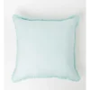 Boardwalk Linen Frayed Edge Cushion 50x50cm In Sea Mist -Home Bedding Shop 915041260 1 720x928