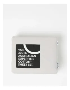 300TC Australian Superfine Cotton Sheet Set In Silver