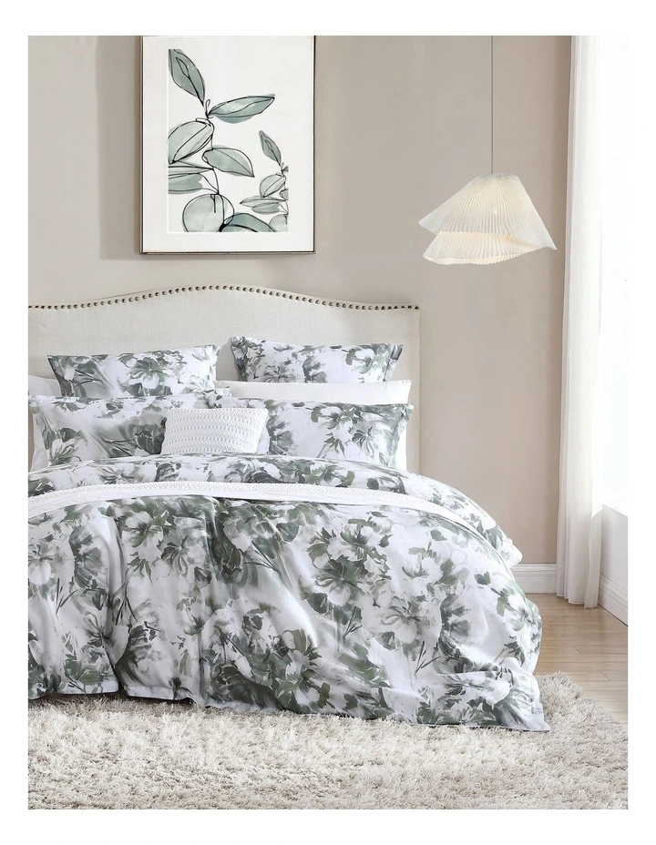 Lottie Quilt Cover Set In Sage 3 Lottie Quilt Cover Set In Sage