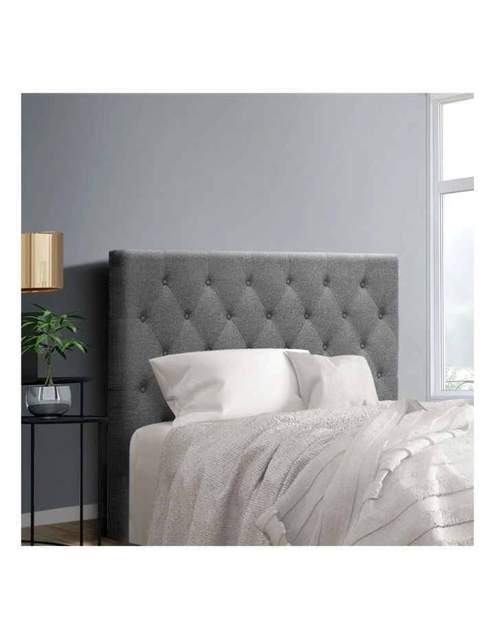 Cappi Fabric Headboard King Single In Grey 4 Cappi Fabric Headboard King Single In Grey - Image 2