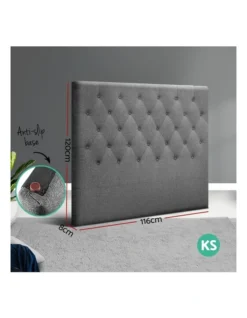 Cappi Fabric Headboard King Single In Grey 11 Cappi Fabric Headboard King Single In Grey -Home Bedding Shop 925145920 3 720x928