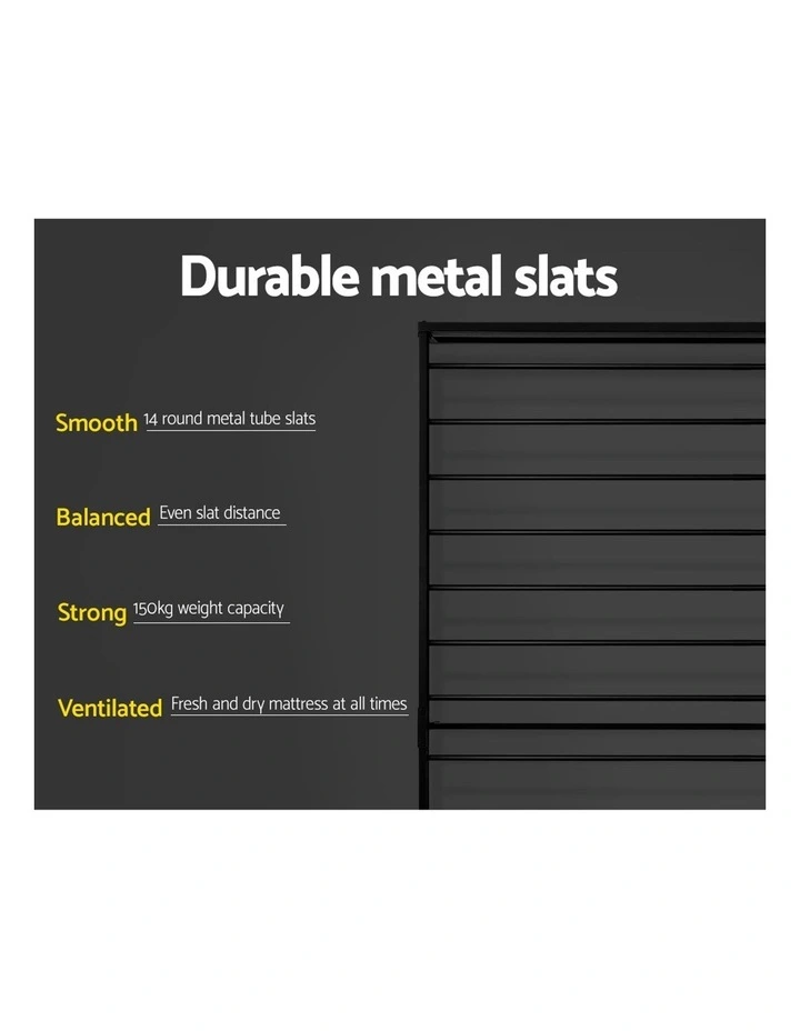 Dane Metal Bed Frame Single Size In Black 9 Dane Metal Bed Frame Single Size In Black - Image 7