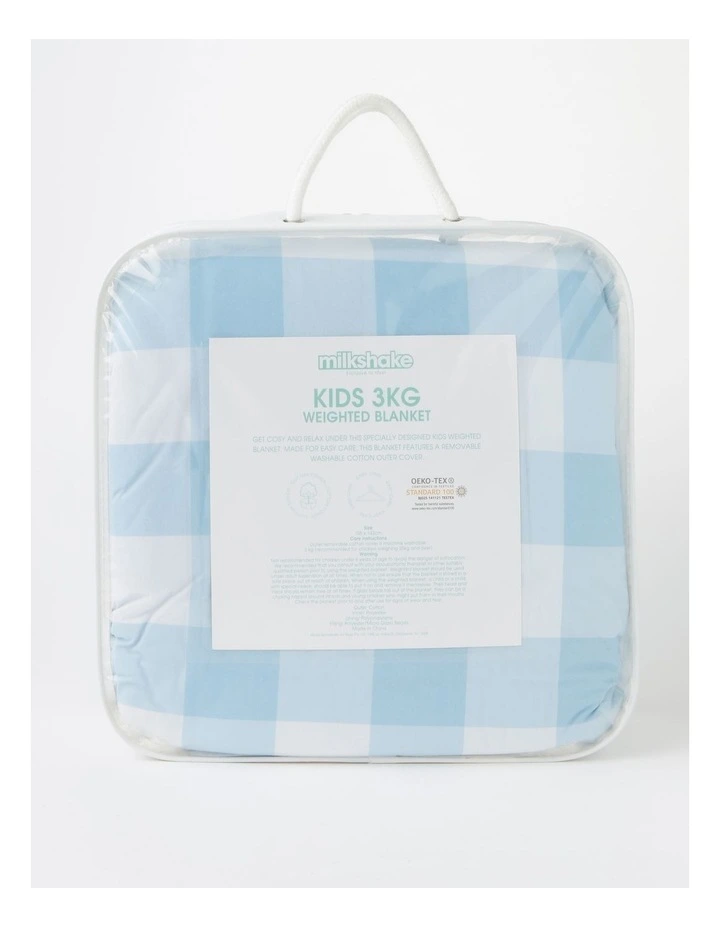 Weighted Blanket 3kg In Gingham Blue 3 Weighted Blanket 3kg In Gingham Blue