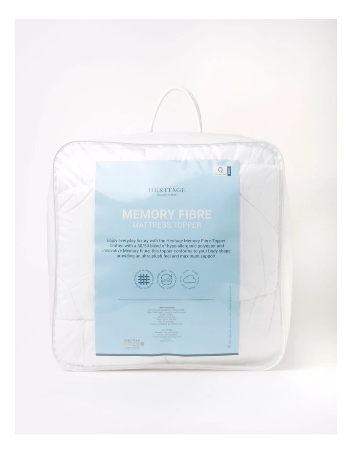 Heritage Memory Fibre Topper In White 3 Heritage Memory Fibre Topper In White
