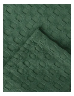 Heritage Turkish Cotton Waffle Blanket In Green -Home Bedding Shop 934161400 934162750 3 720x928