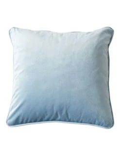 Remi Velvet Cushion In Dusty Blue