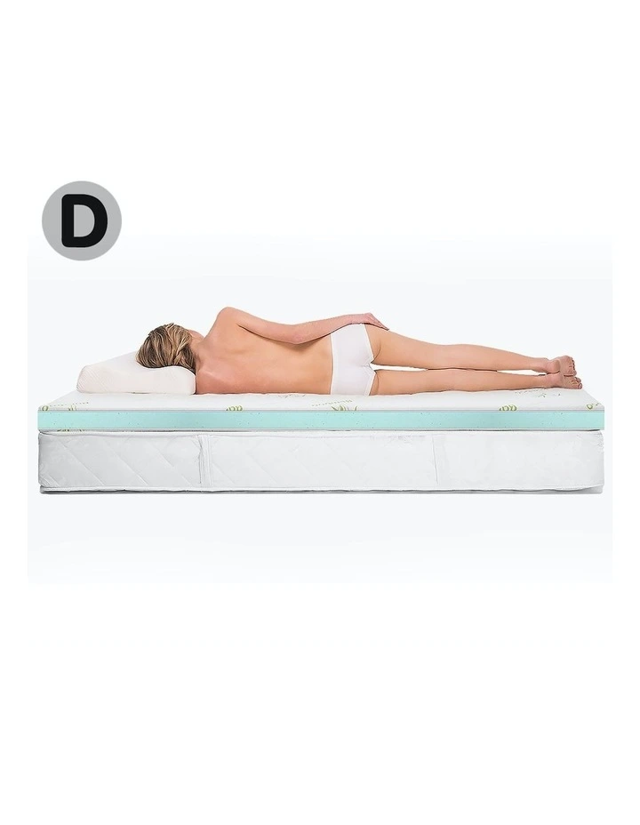 Cool Gel Memory Foam 8cm Mattress Topper Bamboo Fabric Cover Ecologic Queen King 4 Cool Gel Memory Foam 8cm Mattress Topper Bamboo Fabric Cover Ecologic Queen King - Image 2