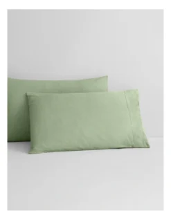 Abbotson Flat Sheet In Cactus -Home Bedding Shop 949489930 3 720x928