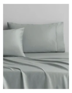 Egyptian Cotton 500tc Twill Pillowcase Pair In Tidal