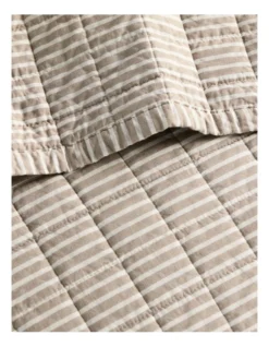 Reilly Stripe Bedcover In Dust -Home Bedding Shop 949496500 2 720x928