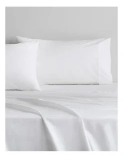 Byren Percale Sheet Set 50cm In White -Home Bedding Shop 949511620 2 720x928