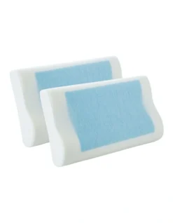 Gel-Infused Contoured Memory Foam Pillow Twin Pack