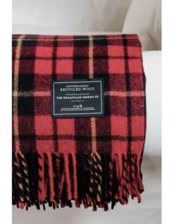 Heritage Collection Recycled Wool Scottish Tartan Blanket In Rebellion