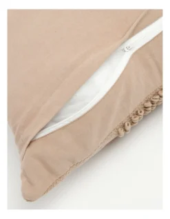 Belongil Looped Panel Cushion 55x55cm In Natural -Home Bedding Shop 957464380 4 720x928