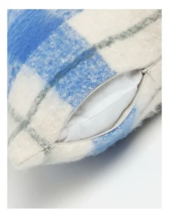 Check Faux Mohair Cushion 50x50 Cm In Multi -Home Bedding Shop 957465820 4 720x928