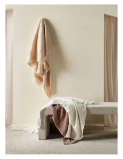 Linen House Saltwater Throw In Pale Peach -Home Bedding Shop 958254490 958256020 2 720x928