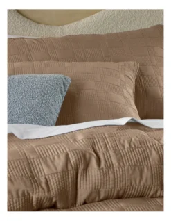 Denver Microfibre Stonewashed Quilt Cover Set In Sand -Home Bedding Shop 965548000 965564110 3 720x928