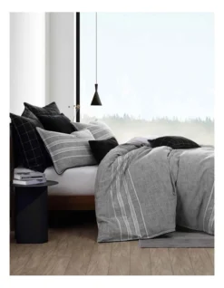 Fitzgerald Coal Quilt Cover Set In Stone -Home Bedding Shop 975109960 2 720x928