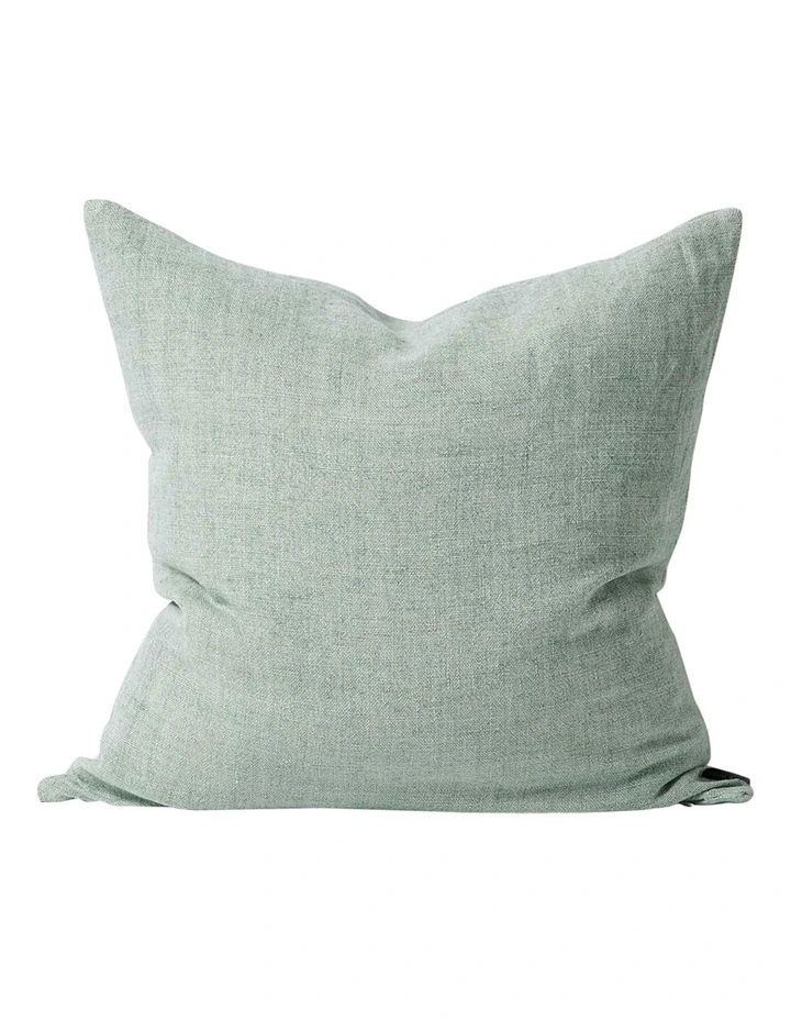 Heavy Linen Cushion In Green 3 Heavy Linen Cushion In Green
