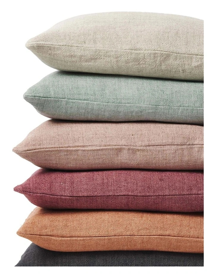 Heavy Linen Cushion In Green 7 Heavy Linen Cushion In Green - Image 5