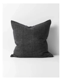 Heavy Linen Cushion In Black