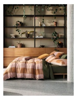 Linen House Irvine Quilt Cover Set In Pink Salt