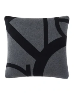 Calvin Klein Abstract Logo Cushion In Charcoal
