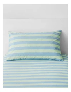 Wiggle Stripe Sheet Set In Mint